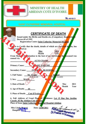 Certificate of Death